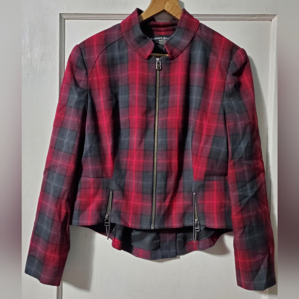 🖤❤Fancy Plaid Zip Up Designer Jacket❤🖤